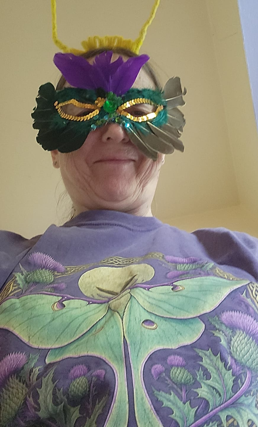 Customer photo review of Thistle Luna Moth T-Shirt