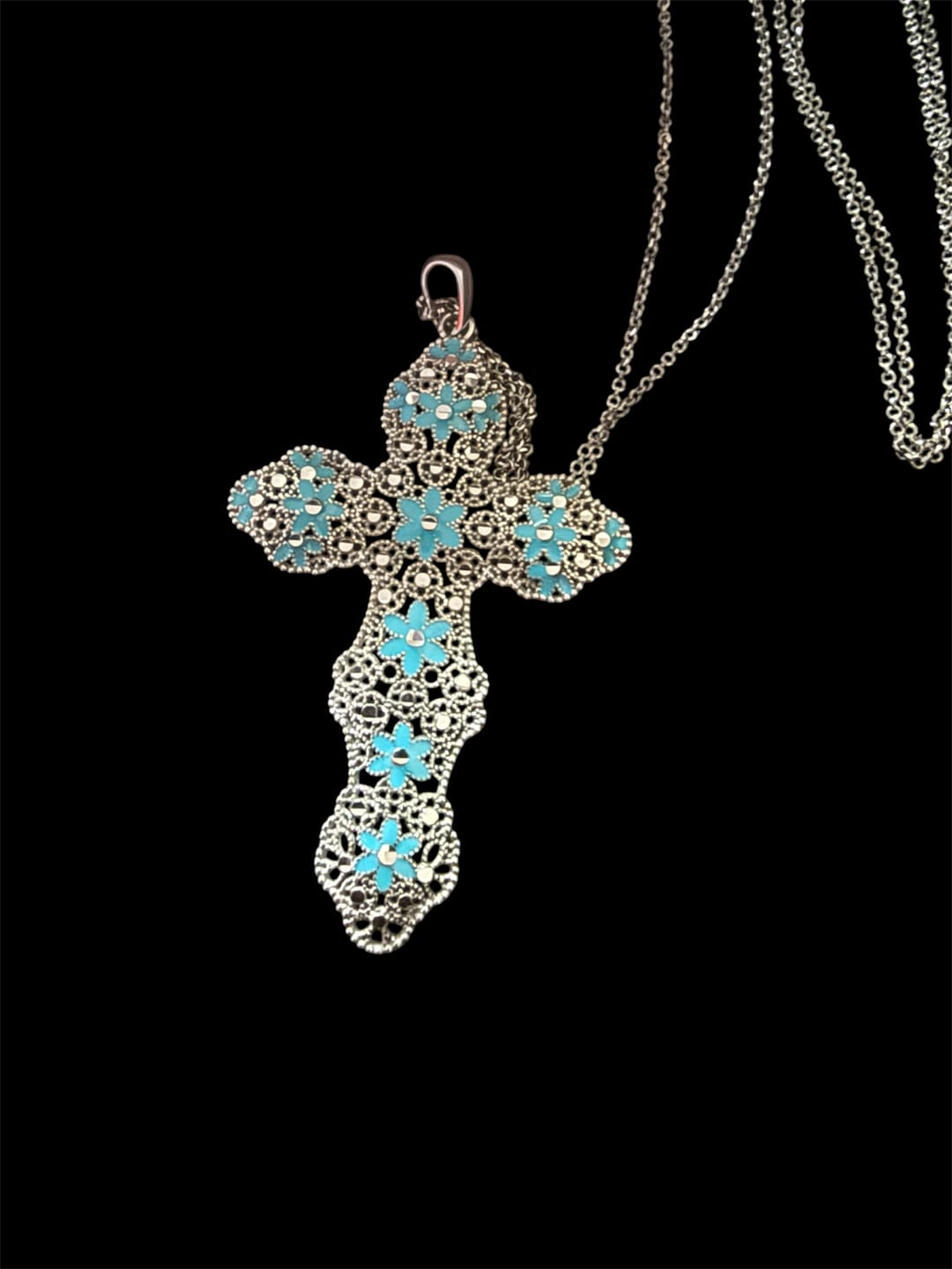 Customer photo review of COLLANA CROCE GLAM FILIGRANA ARGENTO 925