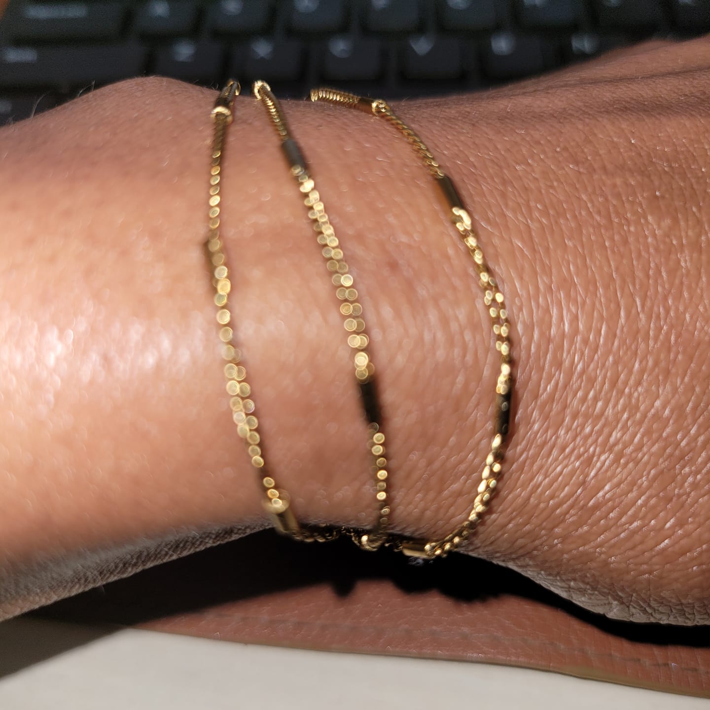 Customer photo review of Sabina Triple Layered Bracelet