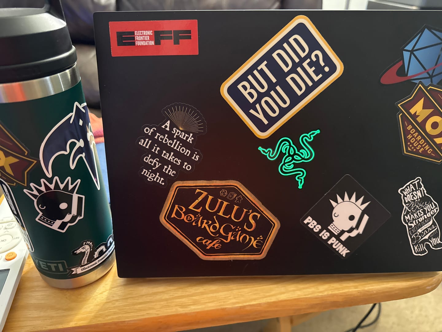 Customer photo review of PBS is Punk Square Sticker - 2"