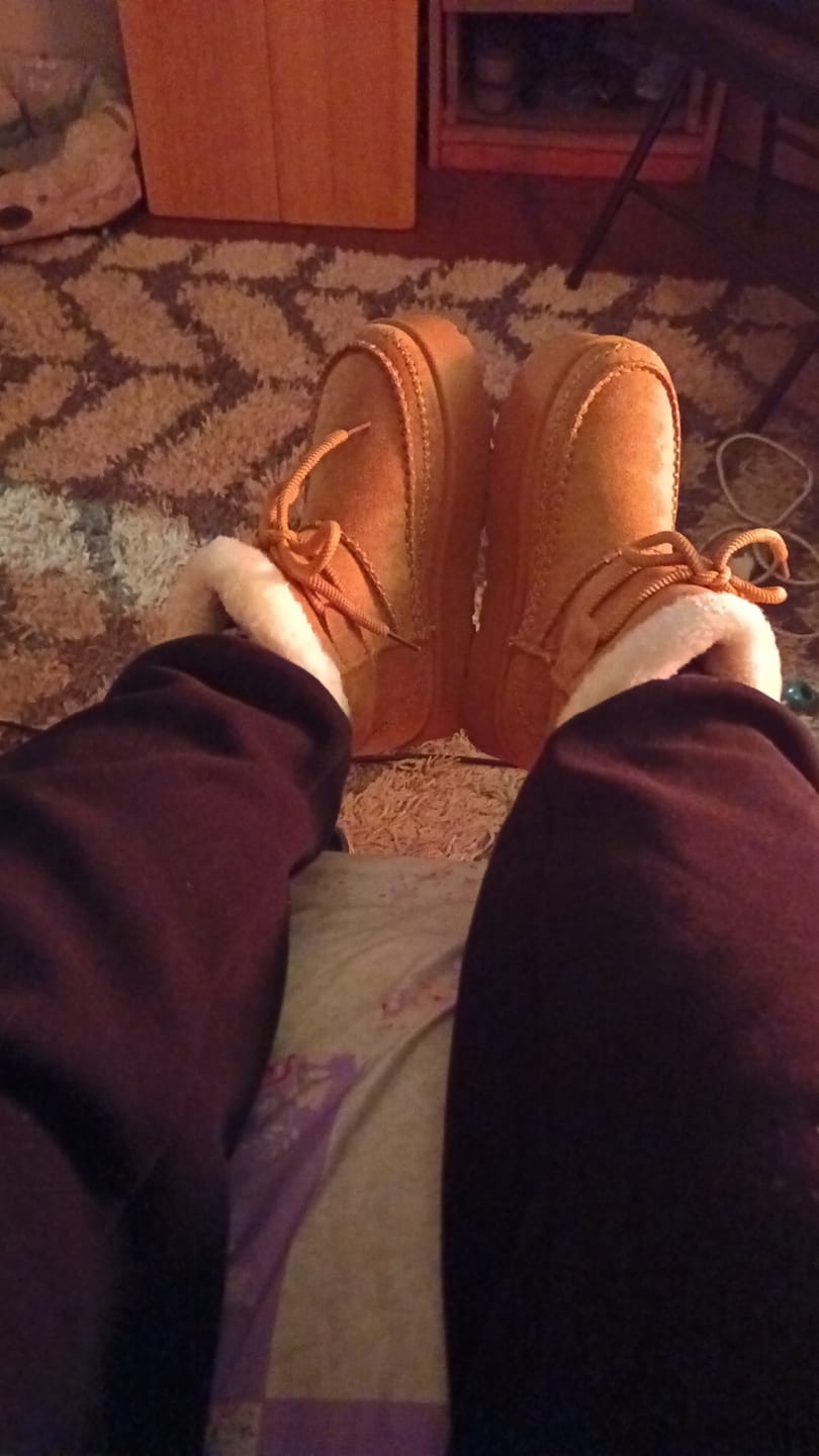 Customer photo review of Botin Plataforma Beige Mujer 4811508