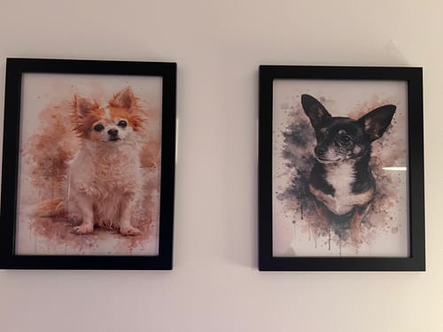 Customer photo review of Watercolour Realistic Portrait - Personalised Poster