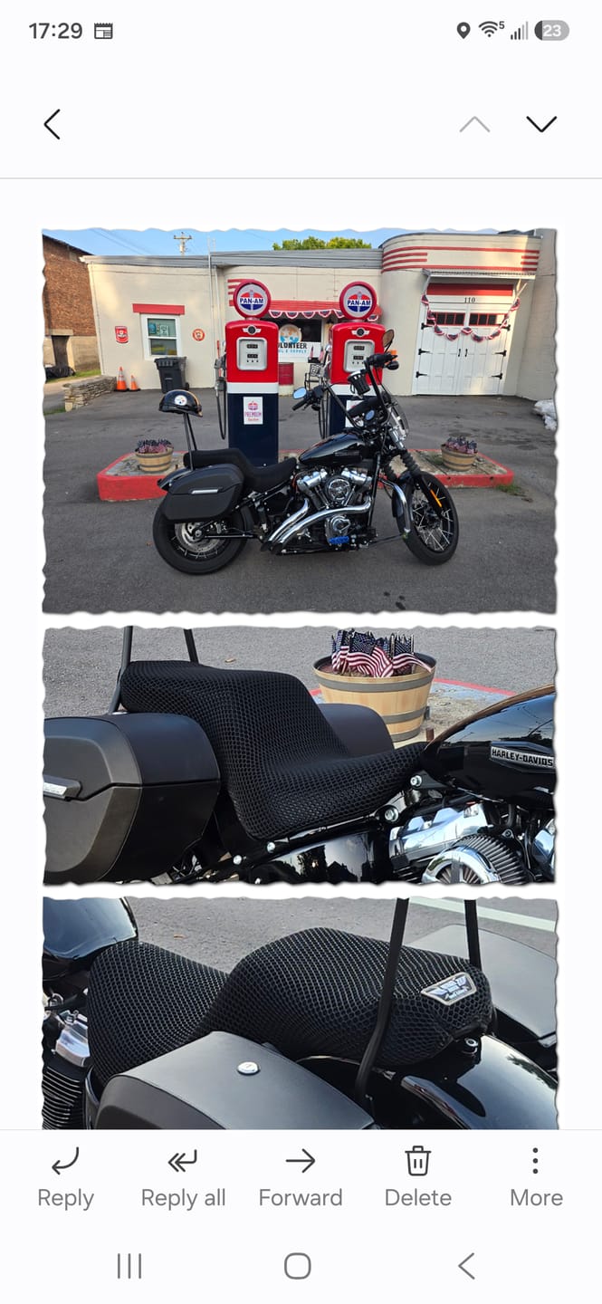 Customer photo review of Wind Rider Seat Cover