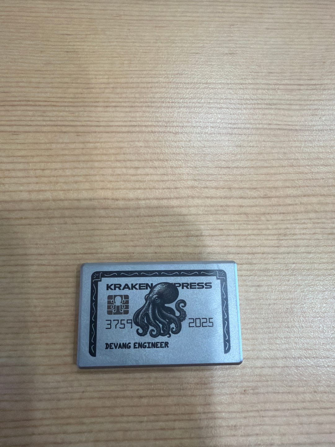 Customer photo review of The Silver Kraken Express Ball Marker | Kraken Titanium Golf Ball Marker