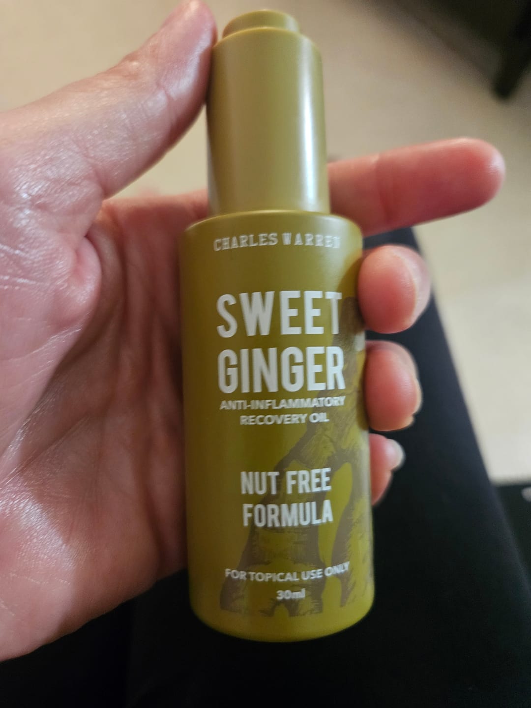 Customer photo review of [Nut-Free] Sweet Ginger Dry Oil for Sensitive Skin