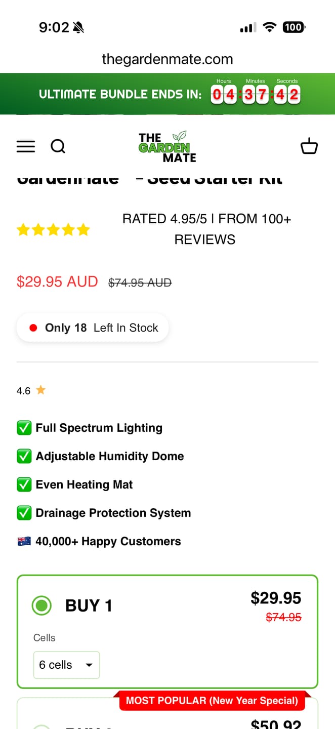 Customer photo review of GardenMate™ - Seed Starter Kit