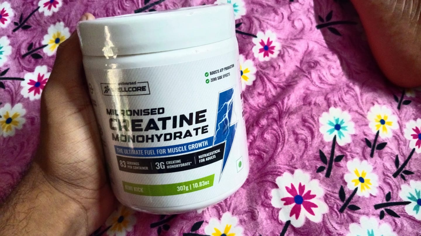 Customer photo review of Wellcore - Pure Micronised Creatine Monohydrate | Kiwi Kick (307g, 83 servings)