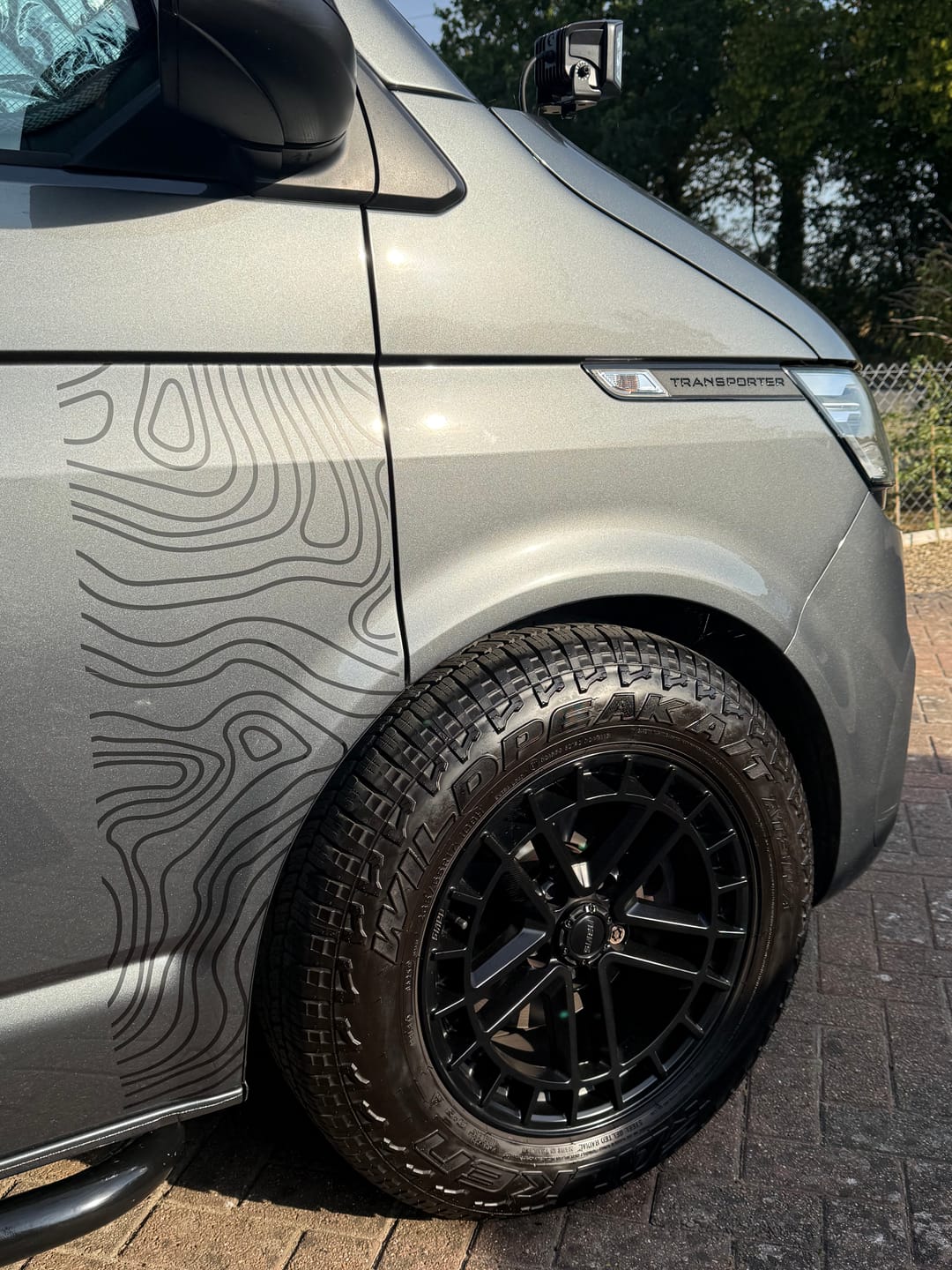 Customer photo review of VW Transporter Topographic Door Wrap Decals (Pair) | Fits T4 T5 T6 T6.1 Multivan California Caravelle