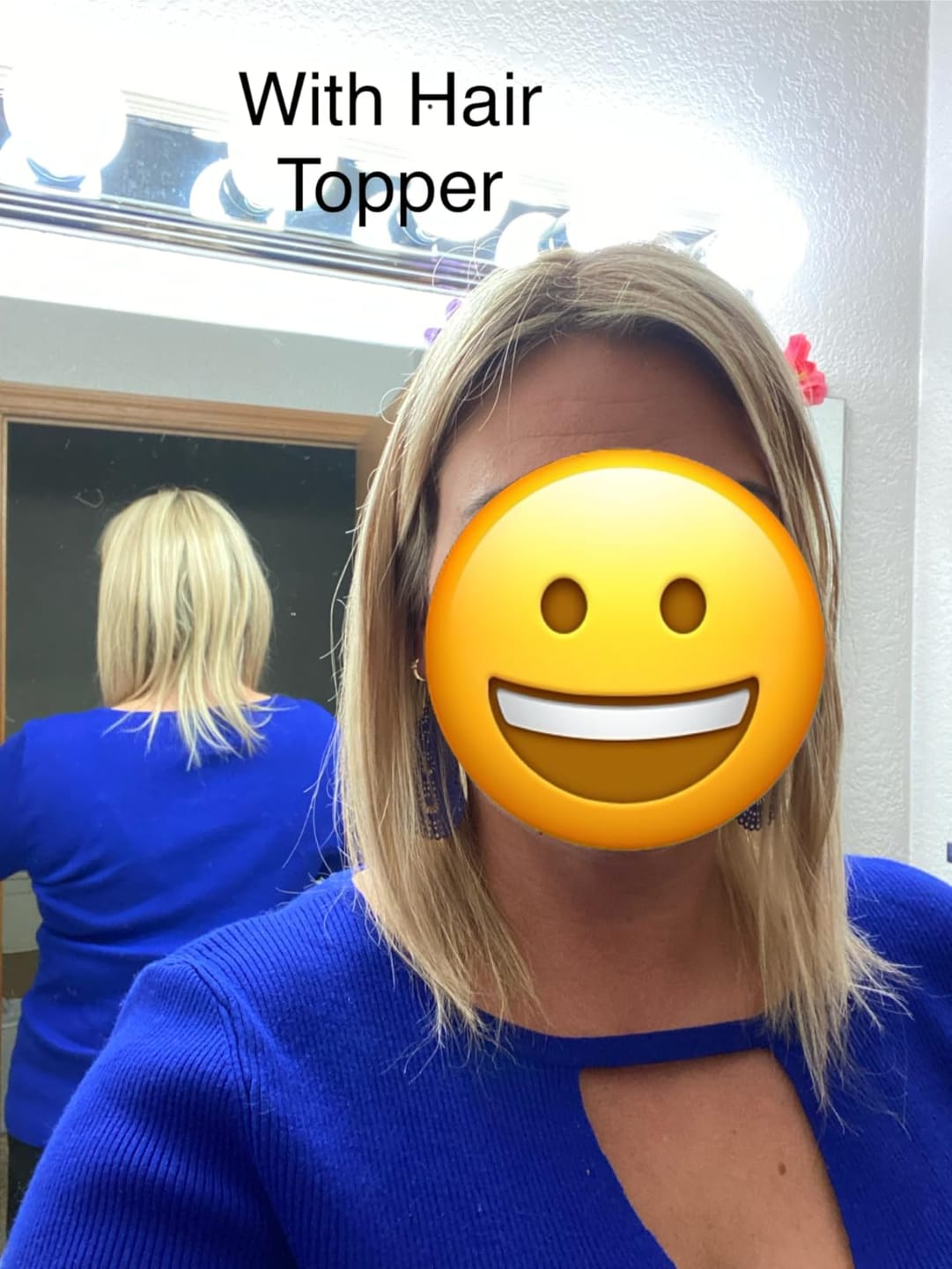 Customer photo review of Topper Hair Pieces Topper Hair Highlight Brown Mixed Blonde #P8/60-3*5 inch |Youngsee
