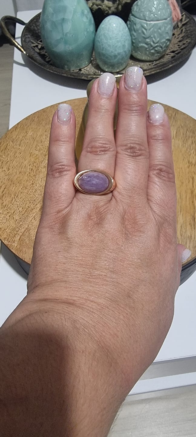 Customer photo review of Anello Cocktail con Pietra Naturale Ovale Sfaccettata