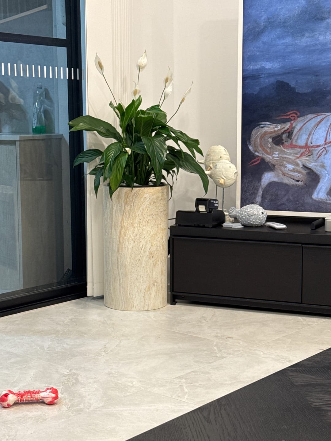 Customer photo review of 2 Sizes - Luxury Marble Tall Cylinder Planter | Premium Pot Range