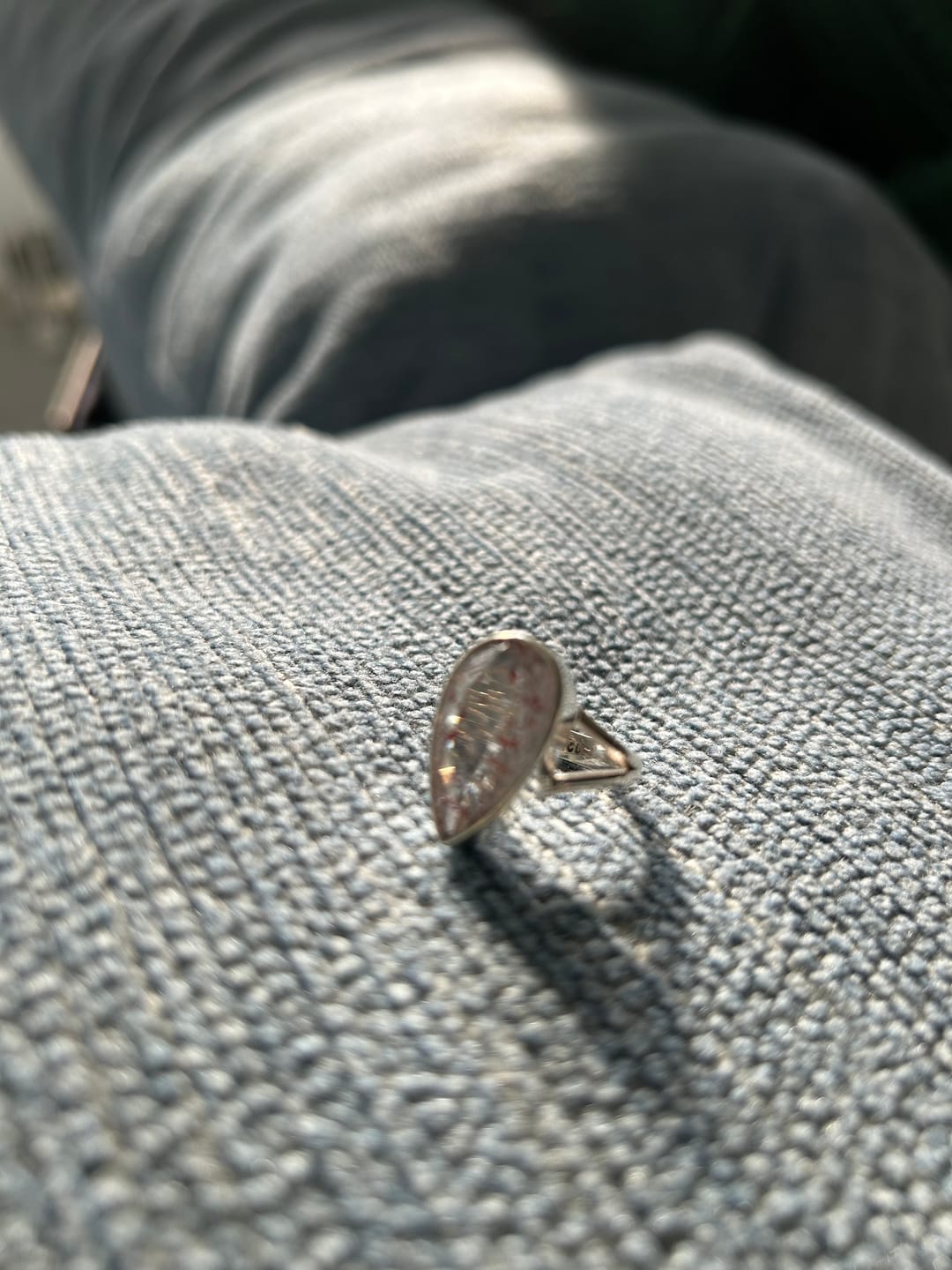 Customer photo review of Premium Faceted Lepidocrocite Ring Size 6.5 (.925 Sterling Silver)