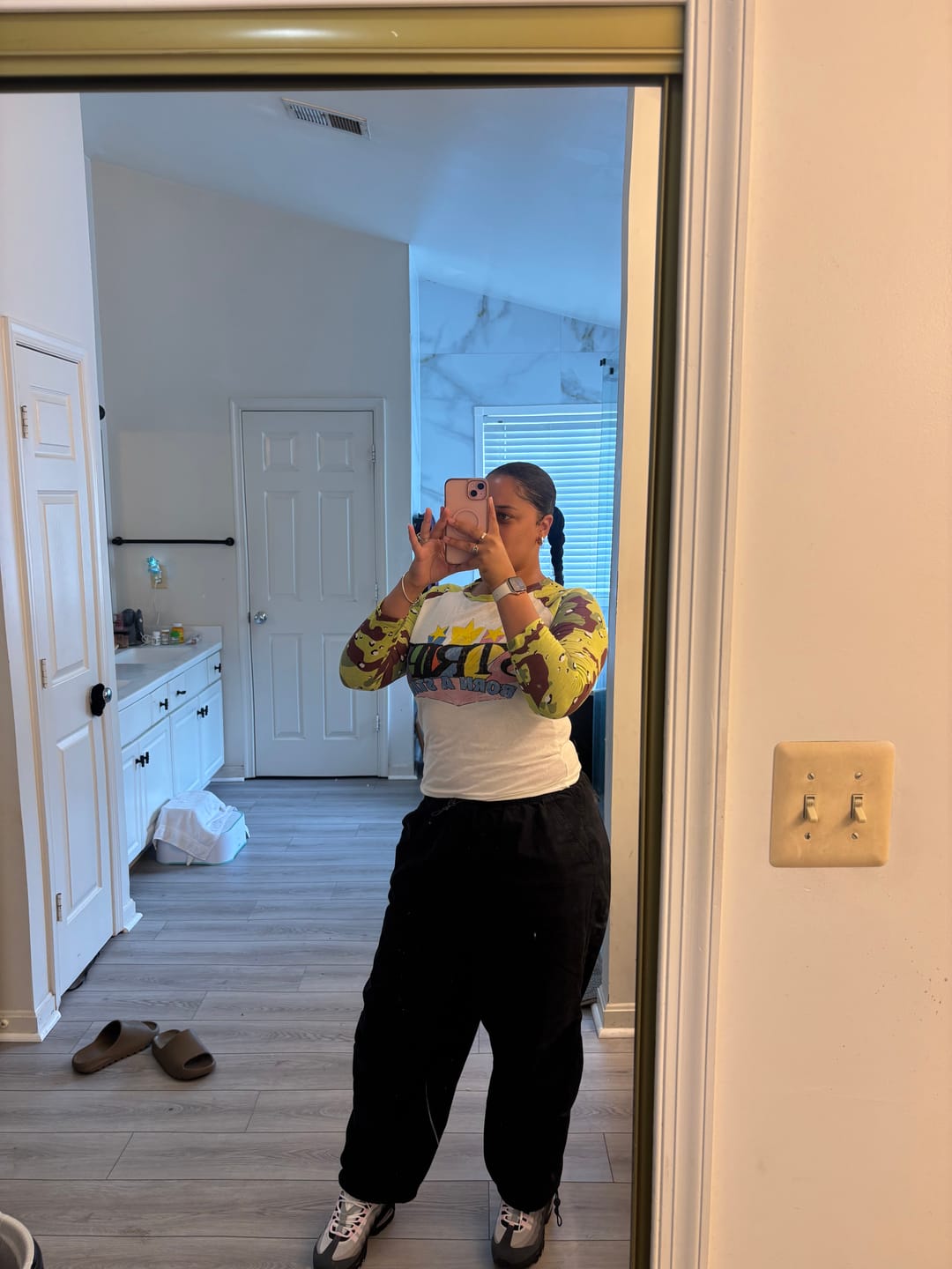 Customer photo review of BORN A STAR CAMO RAGLAN