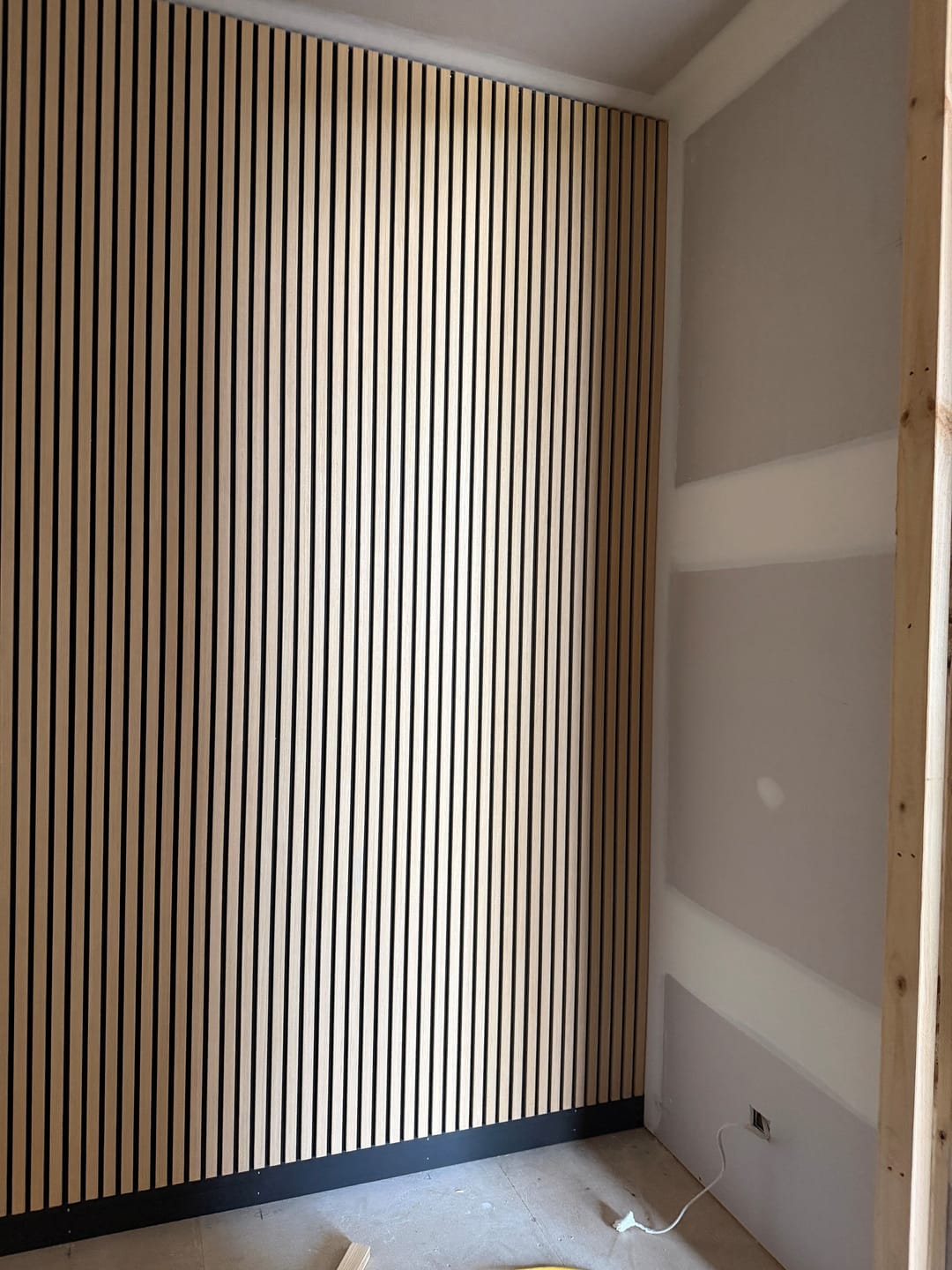 Customer photo review of Natural Oak Acoustic Slat Wall Panel - 290cmx60cm