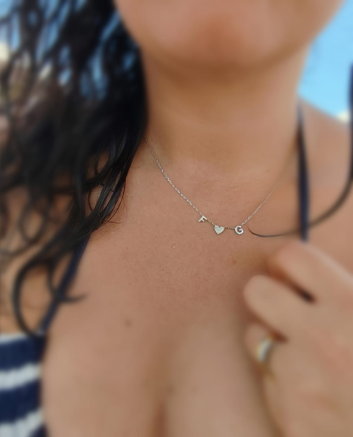 Customer photo review of Collana MINI LETTERS BASIC