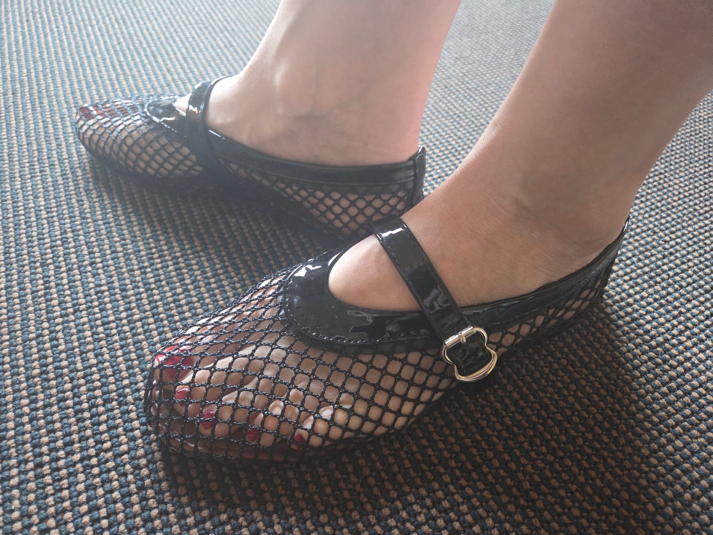 Customer photo review of Rebecca Mesh Ballet Flats