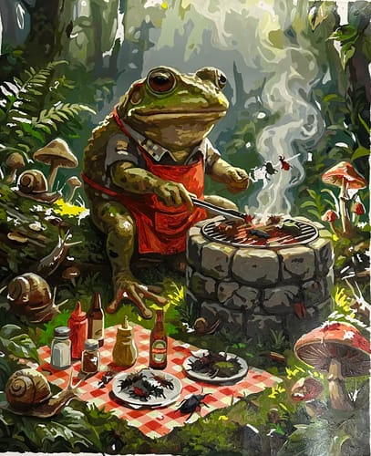 Customer photo review of Forest Frog Barbecue (80 Colors)