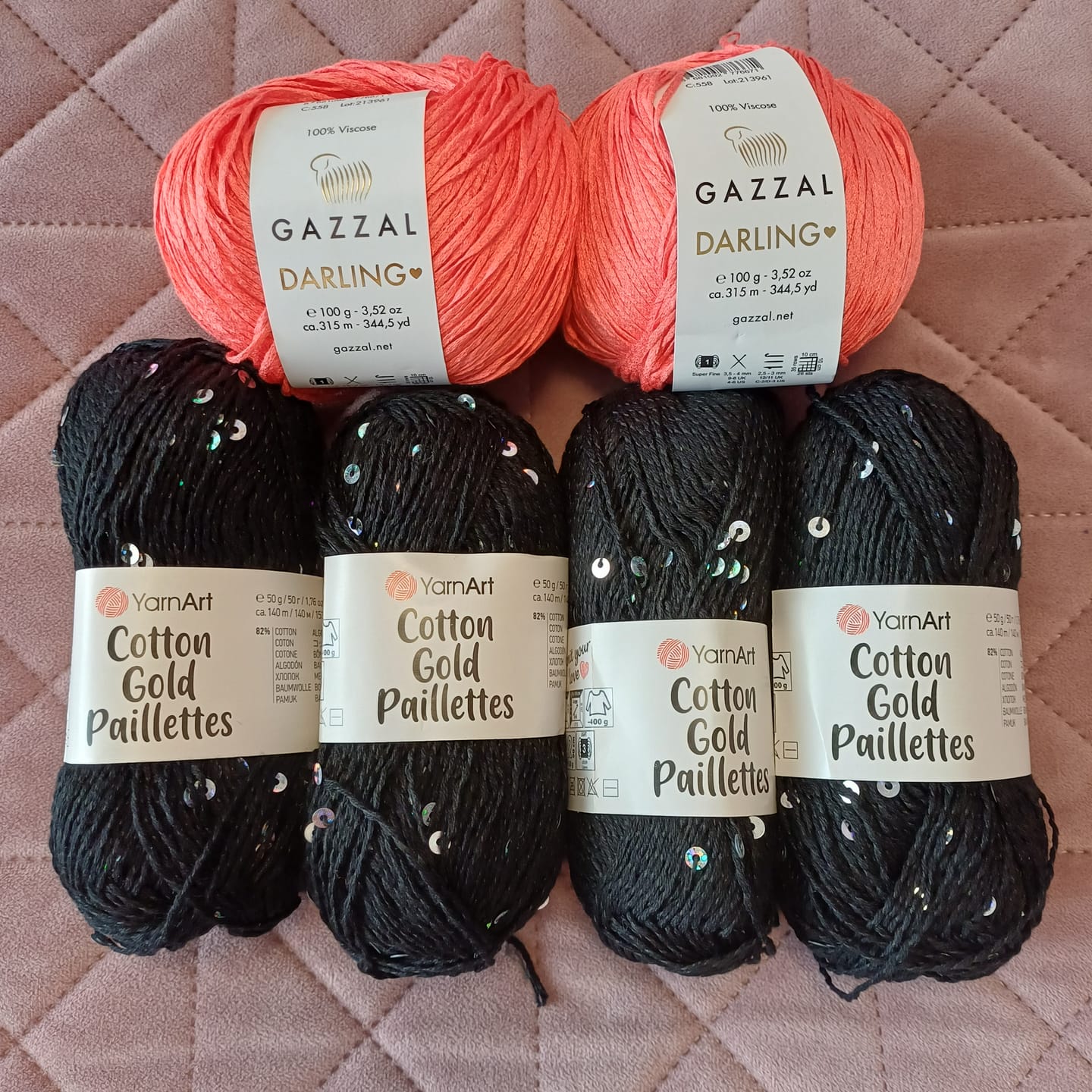 Customer photo review of YarnArt Cotton Gold Paillettes