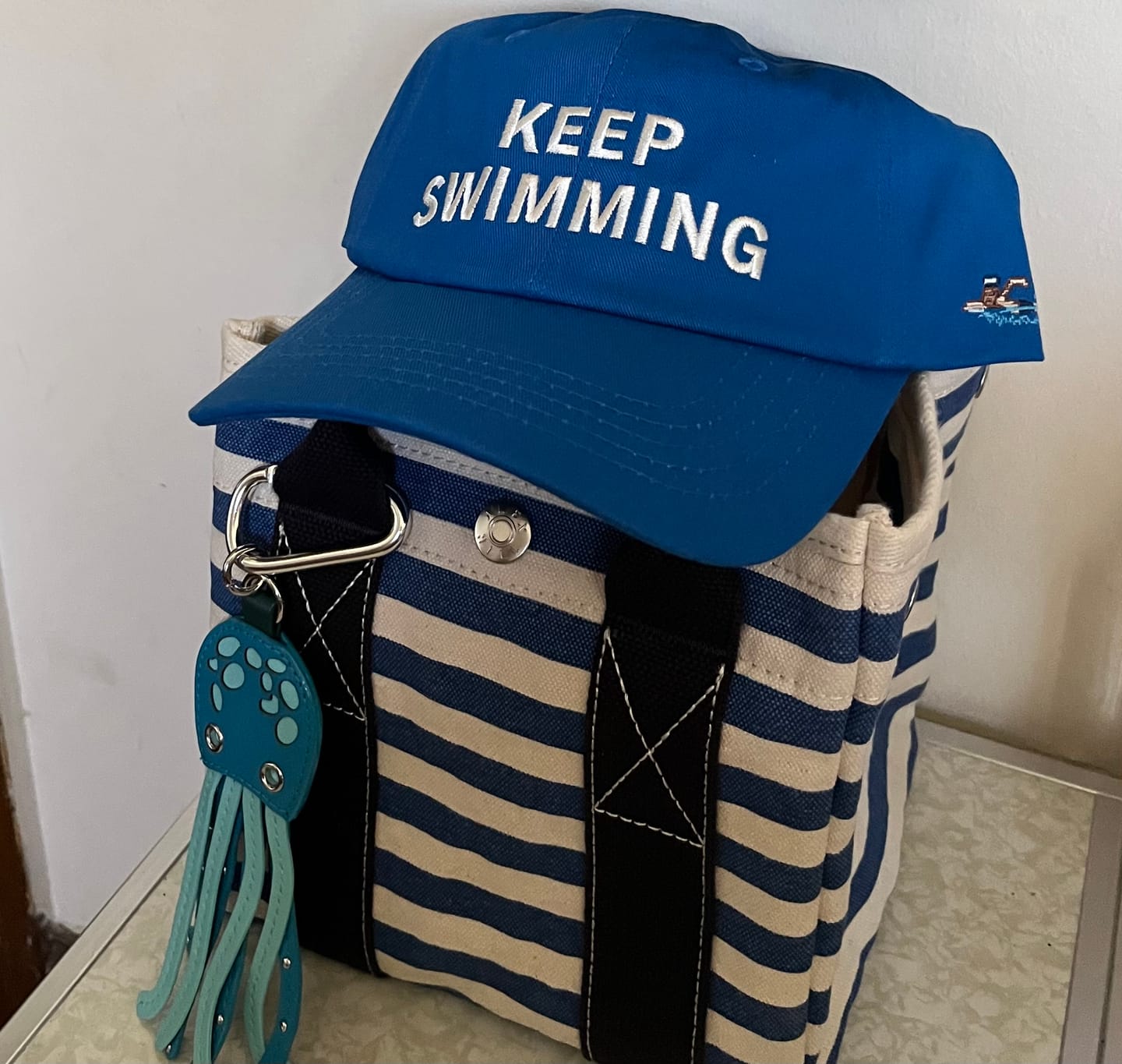 Customer photo review of [3RD PRE-ORDER] BTS - SWIM OFFICIAL MD BALL CAP (BLUE)
