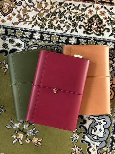 Customer photo review of Refillable Folio in Vintage Olive