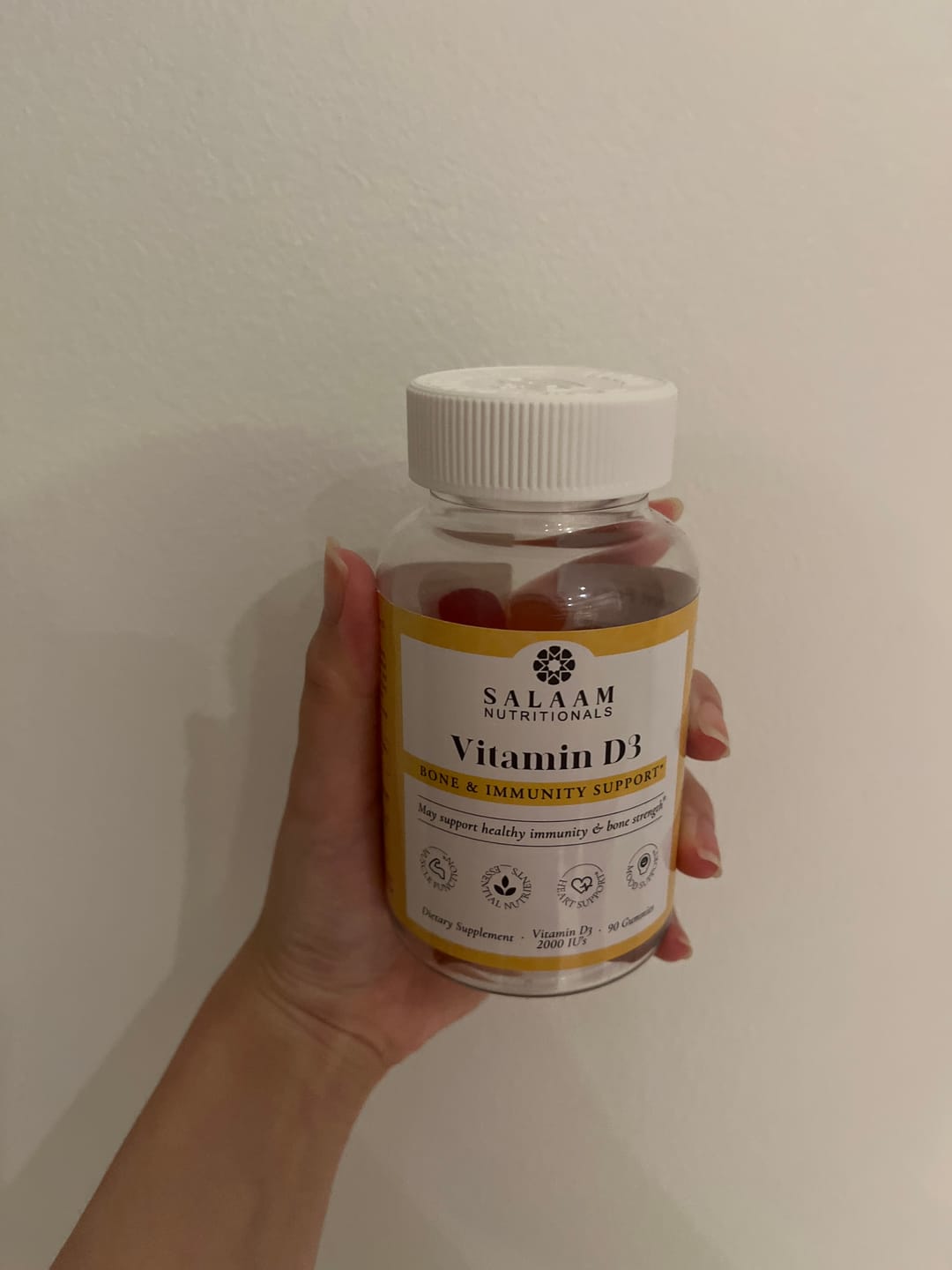 Customer photo review of Halal Vitamin D3 2000 IU Gummies - 90 Count | Salaam Nutritionals