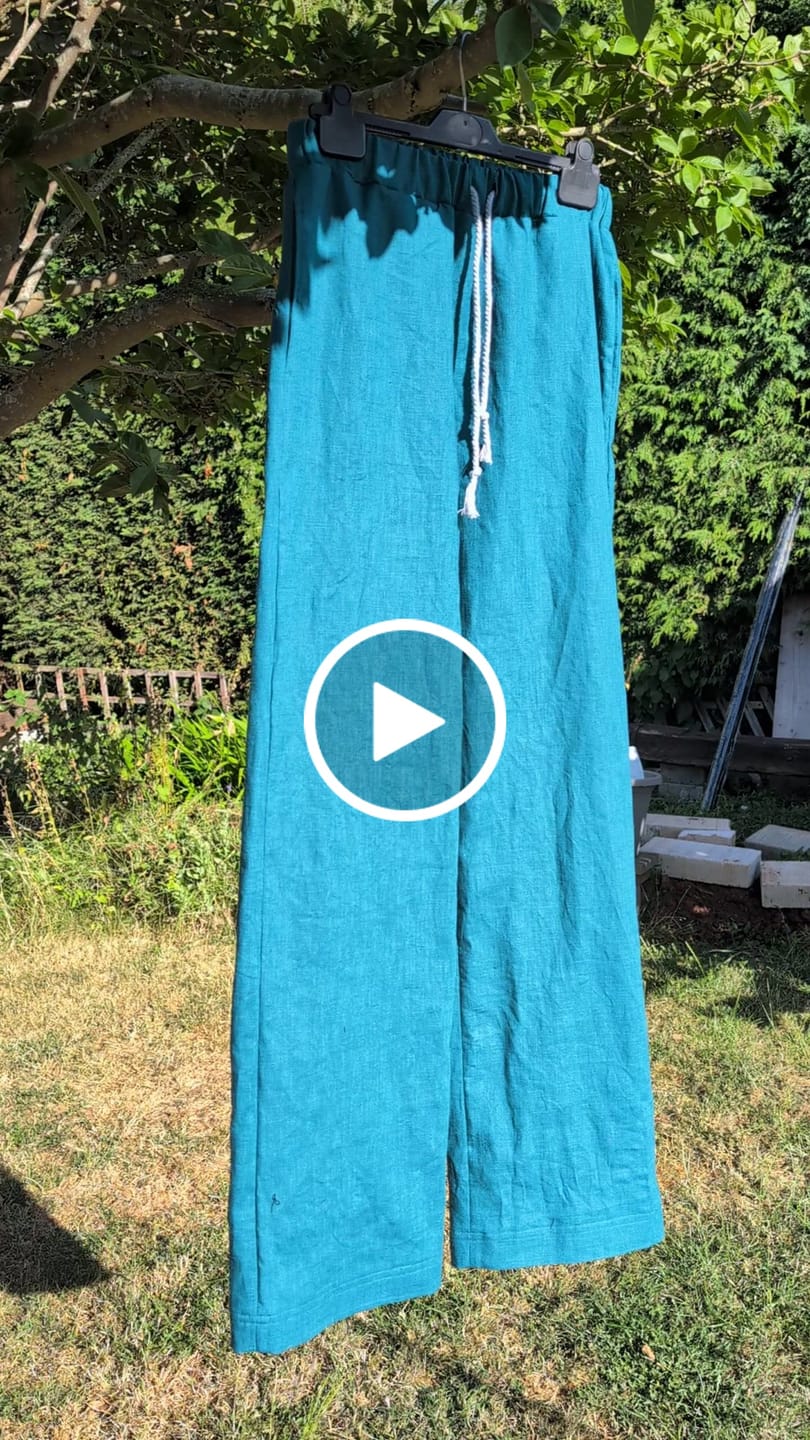 Customer video review of Washed Linen Blend Fabric