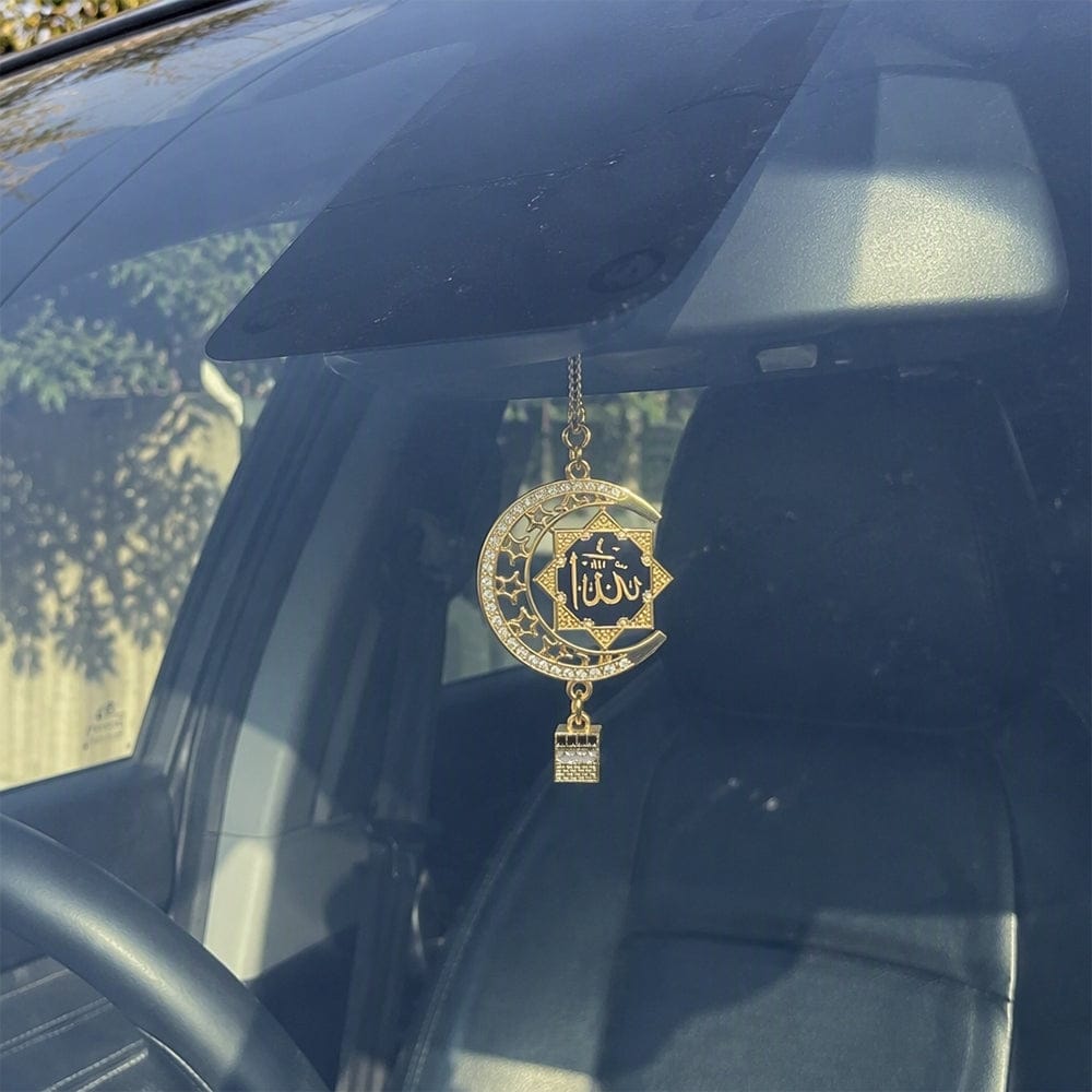 Customer photo review of HilalHaven Crescent Sanctuary Allah Crescent & Sta Car Pendant