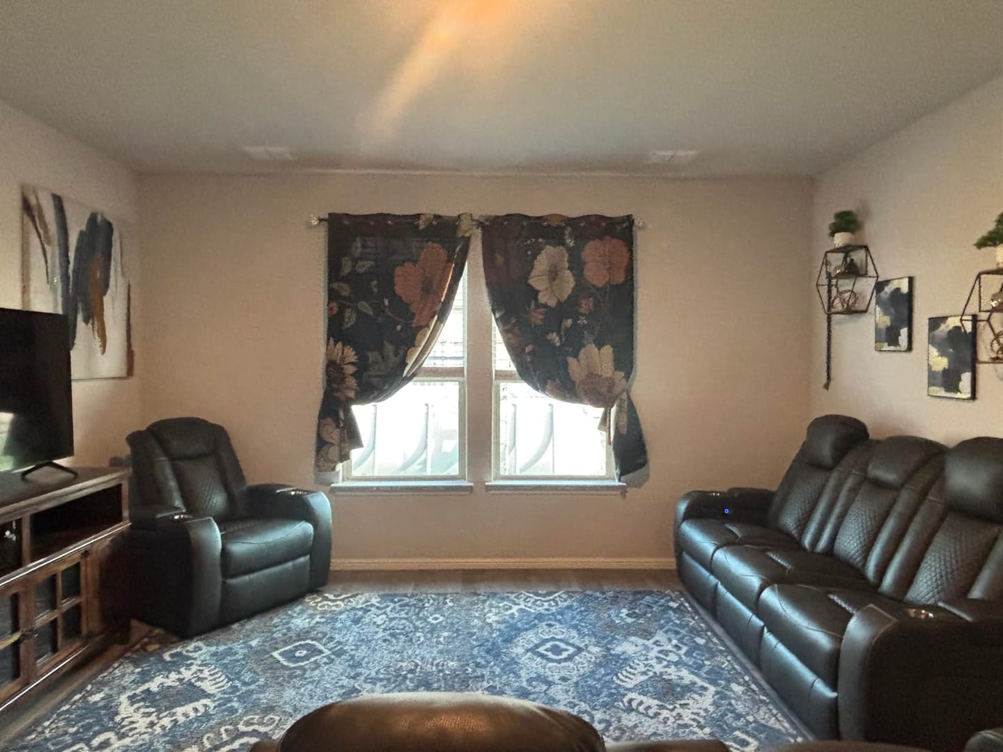 Customer photo review of Hannah Floral Blackout Curtains (2 Panels)