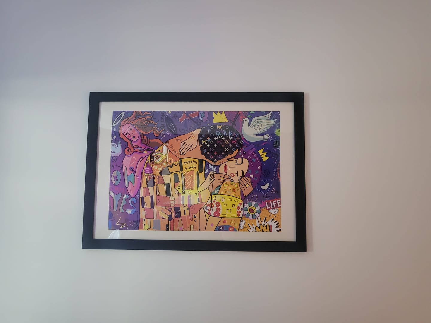 Customer photo review of Posters Klimt Kuss Pop Art Querformat