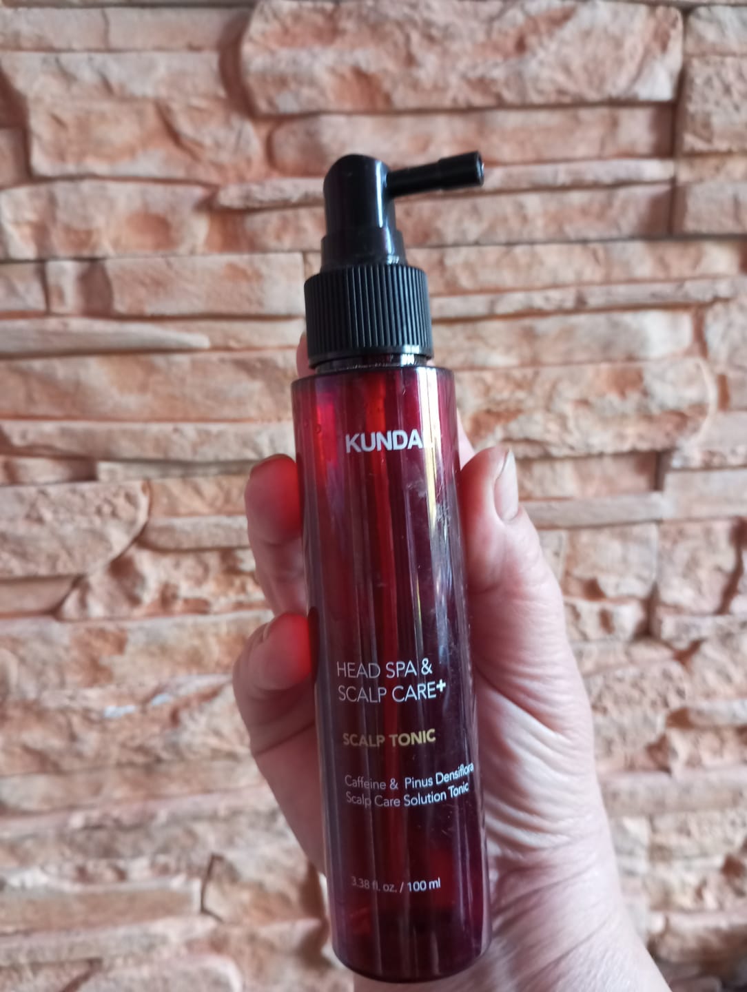 Customer photo review of Toniks galvas ādai ar kofeīnu KUNDAL Head Spa & Scalp Care Scalp Tonic