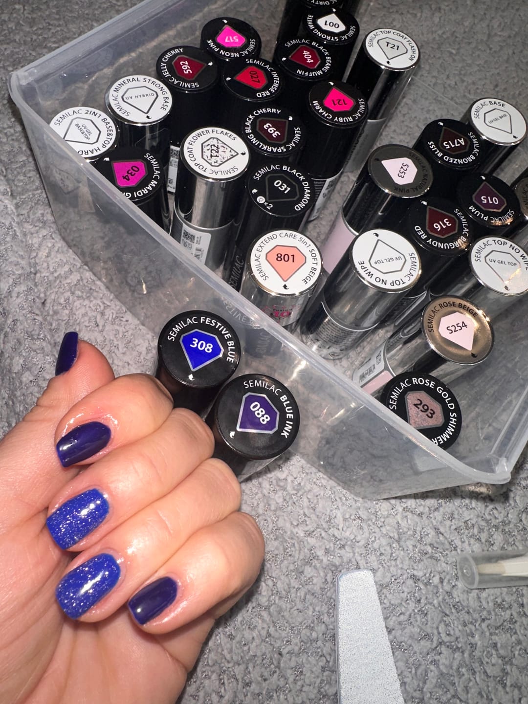 Customer photo review of Semilac Top Coat Flash On T21 UV Gel Polish