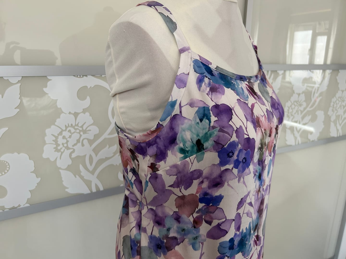 Customer photo review of Wild Watercolour Viscose Satin Fabric