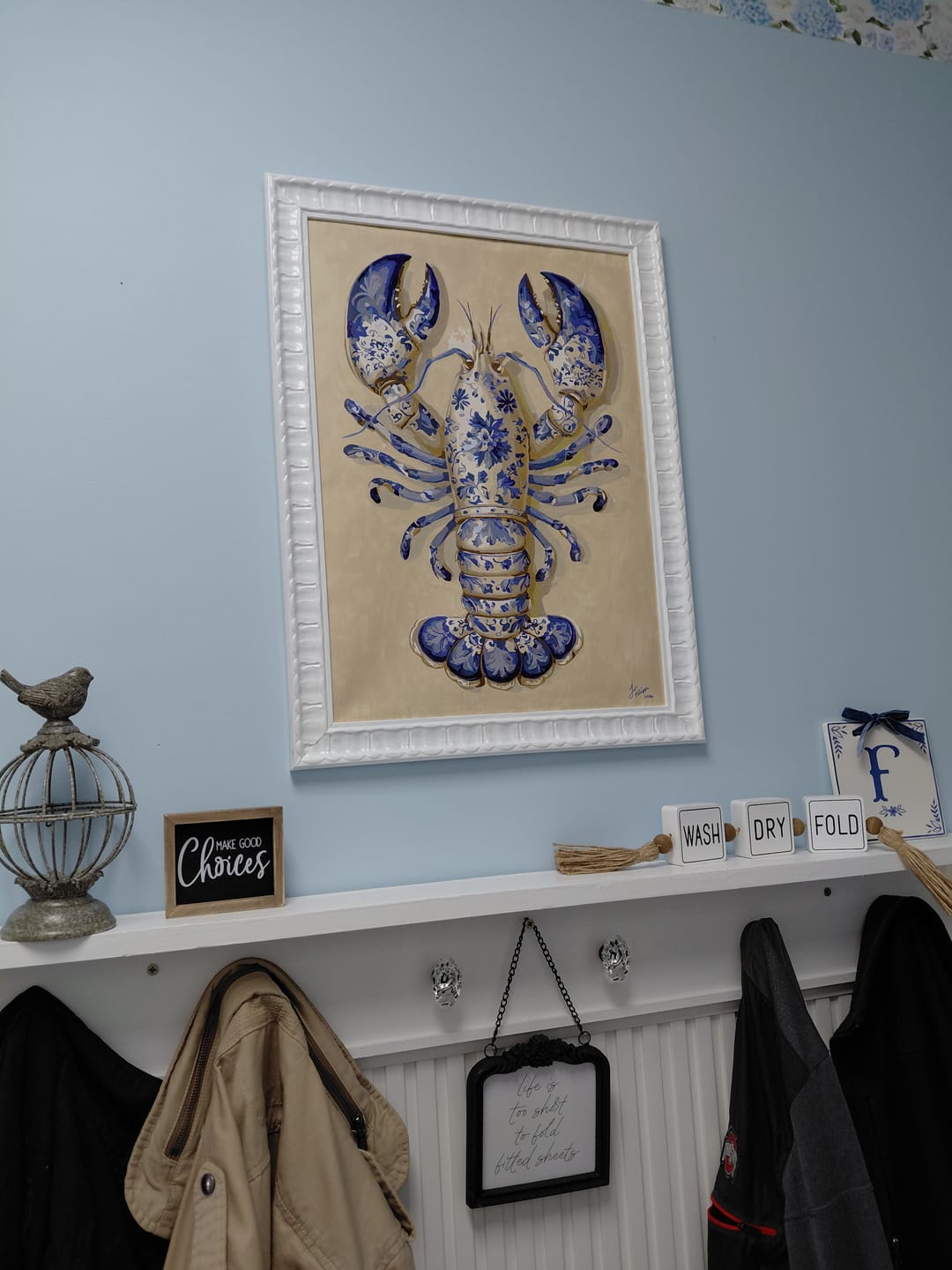 Customer photo review of Delft Lobster | Paint by Number