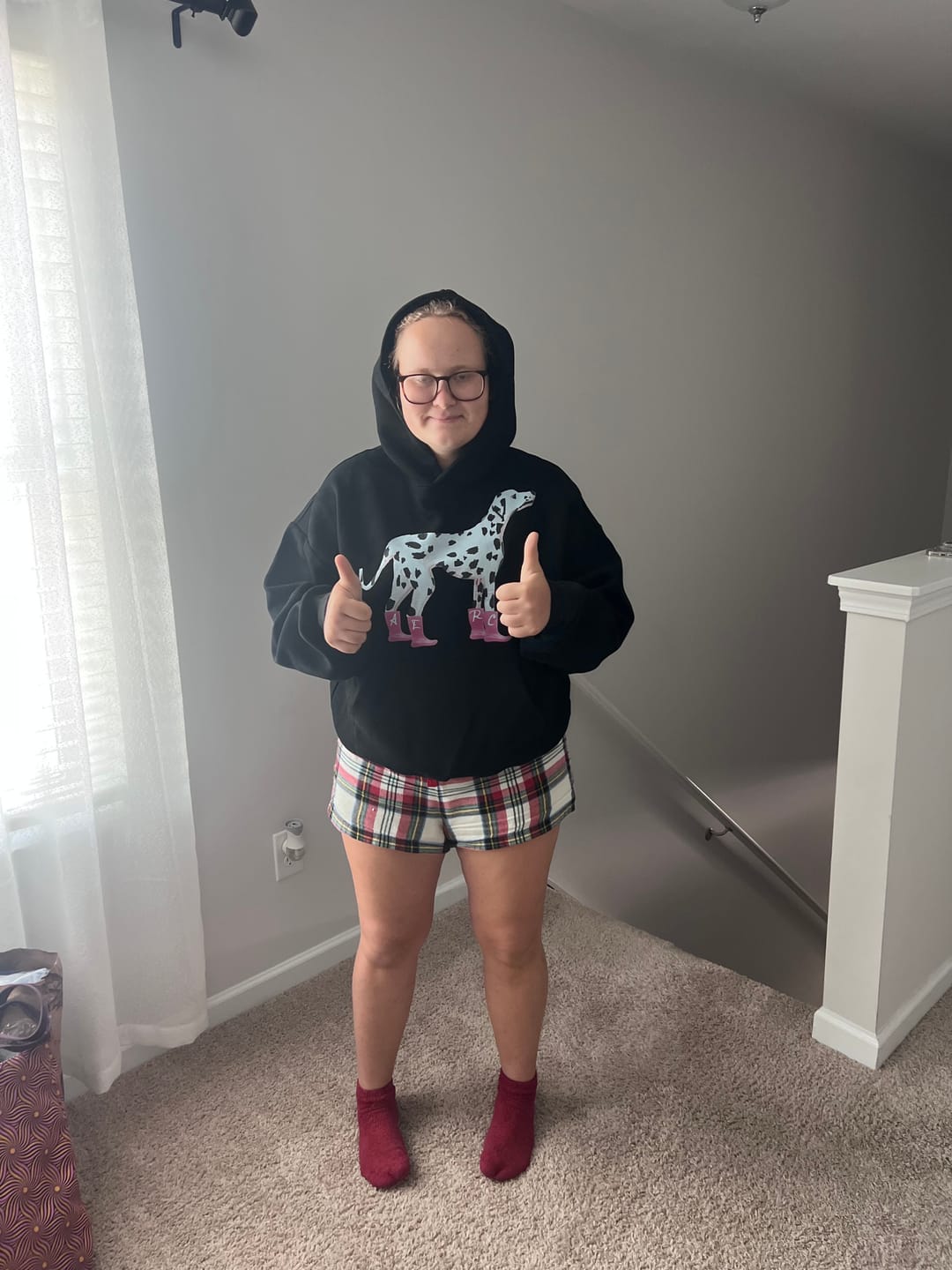 Customer photo review of Aelfric Eden Dalmatian Pattern Pullover Hoodie