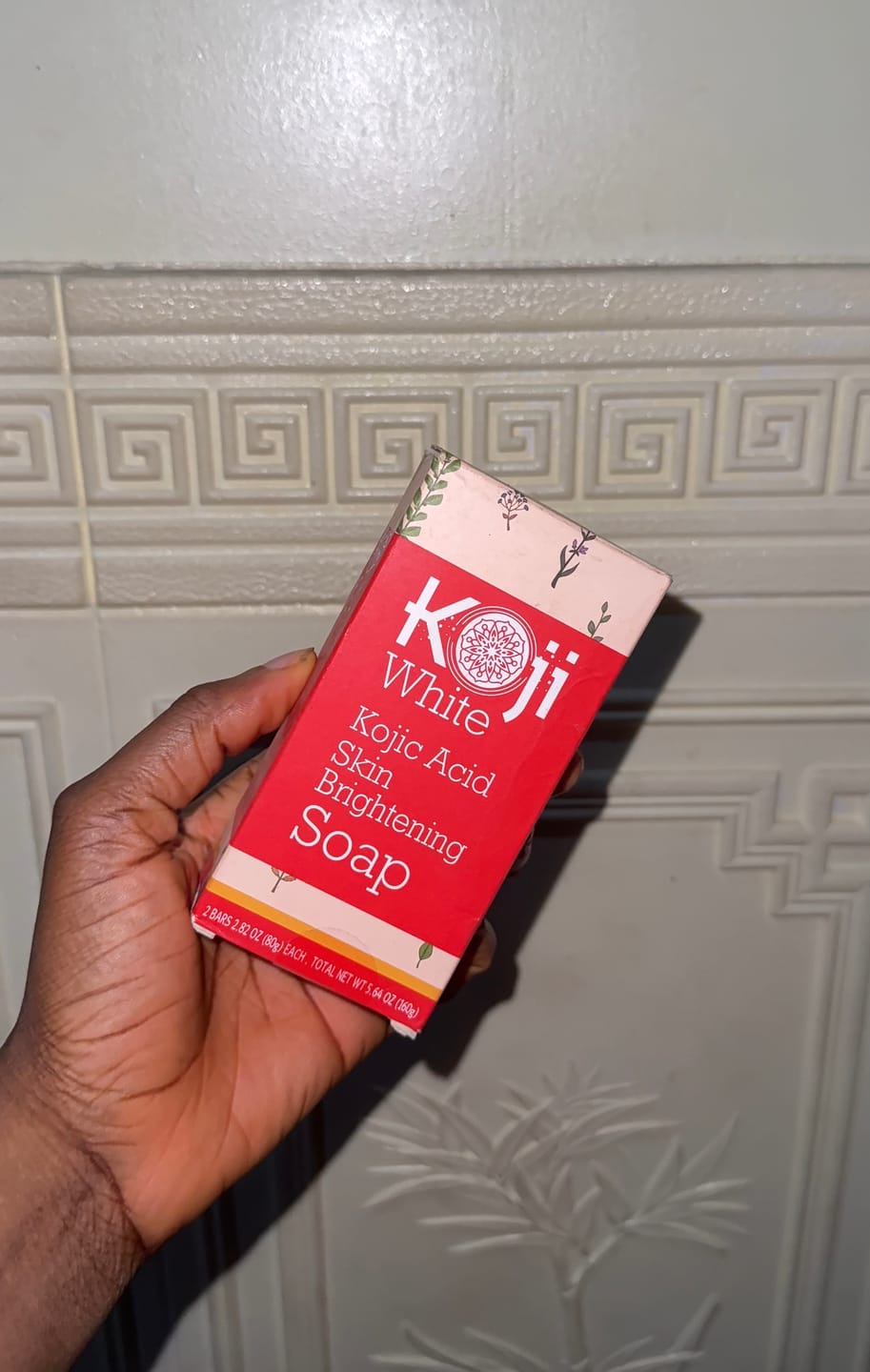 Customer photo review of Pure Kojic Acid Skin Brightening Soap (2 Bars)