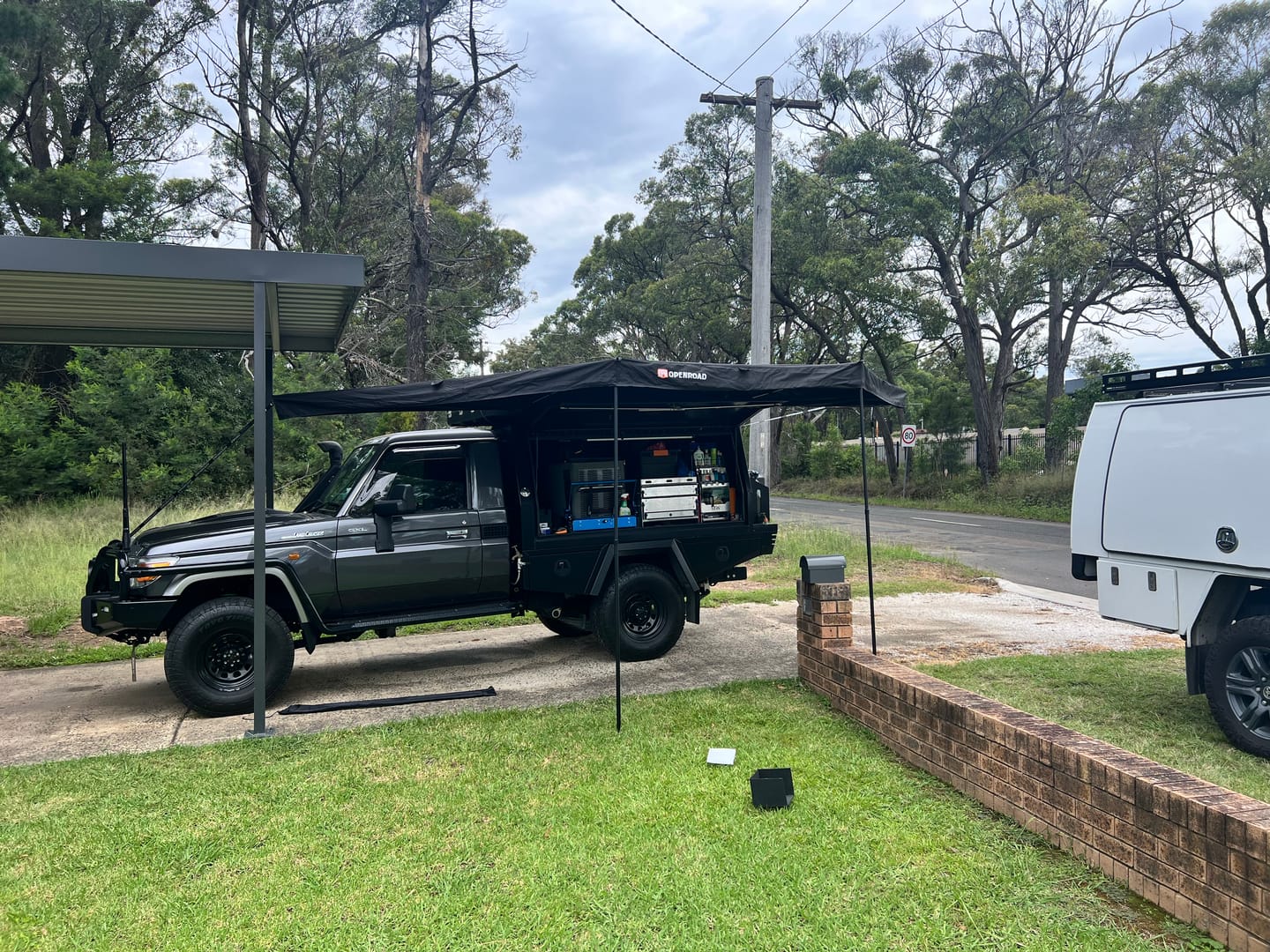 Customer photo review of OPENROAD 180 Free Standing Awning