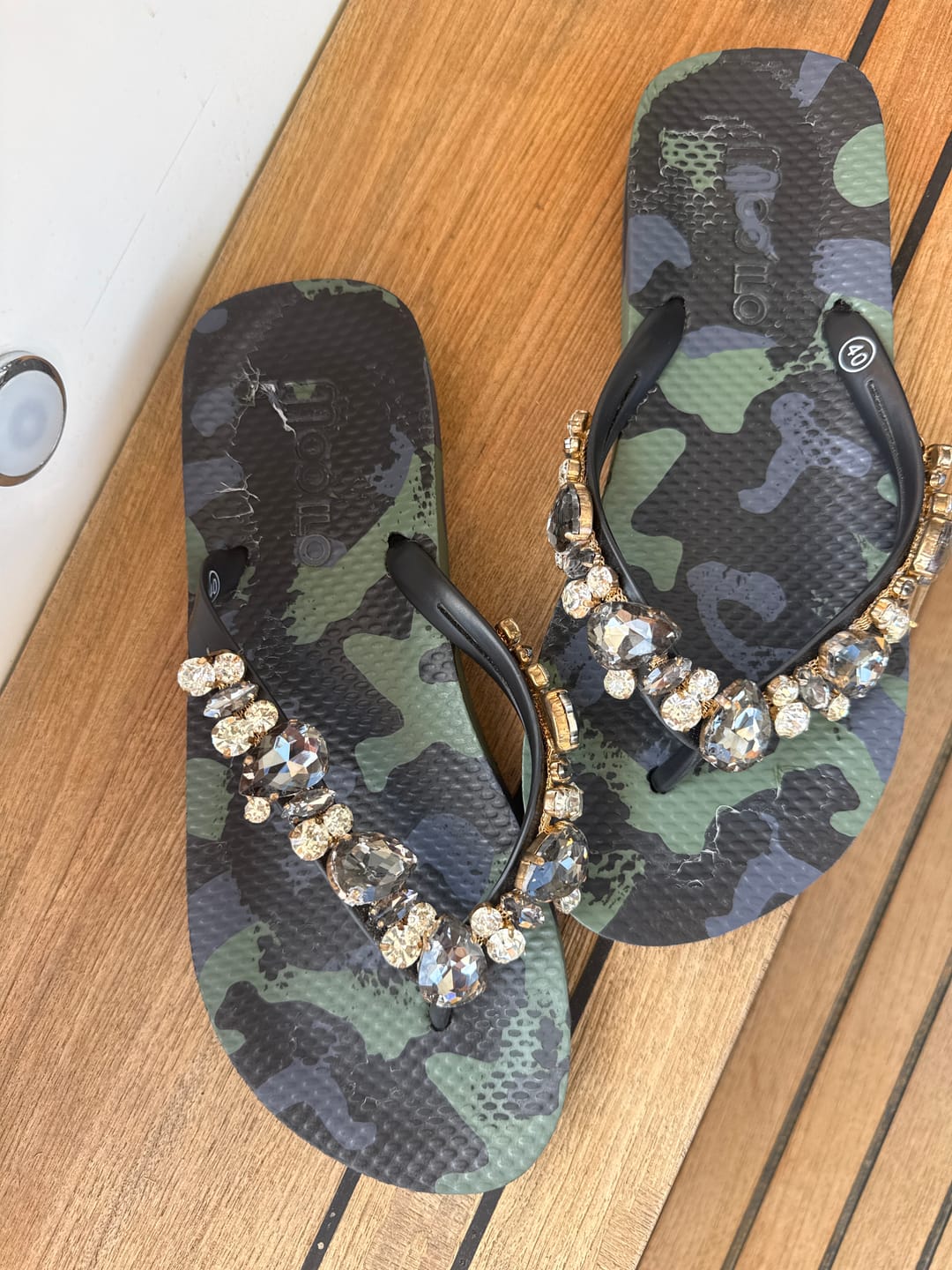 Customer photo review of Flip-Flop / Camouflage Khaki - Schwarz / B-Ware / Fehlproduktion / ohne Tasche