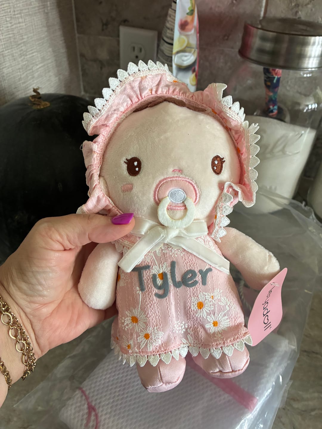 Customer photo review of Personalized Daisy Baby Girl