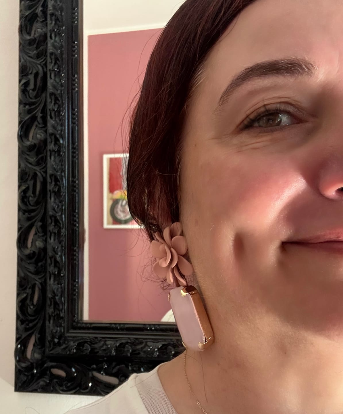 Customer photo review of Ibisco Rosa con Pietra Rettangolare