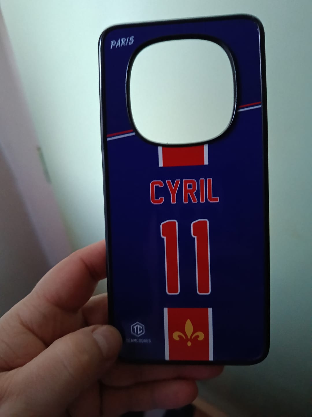 Customer photo review of Coque foot PARIS SG Domicile 1 personnalisable - TEAMCOQUES