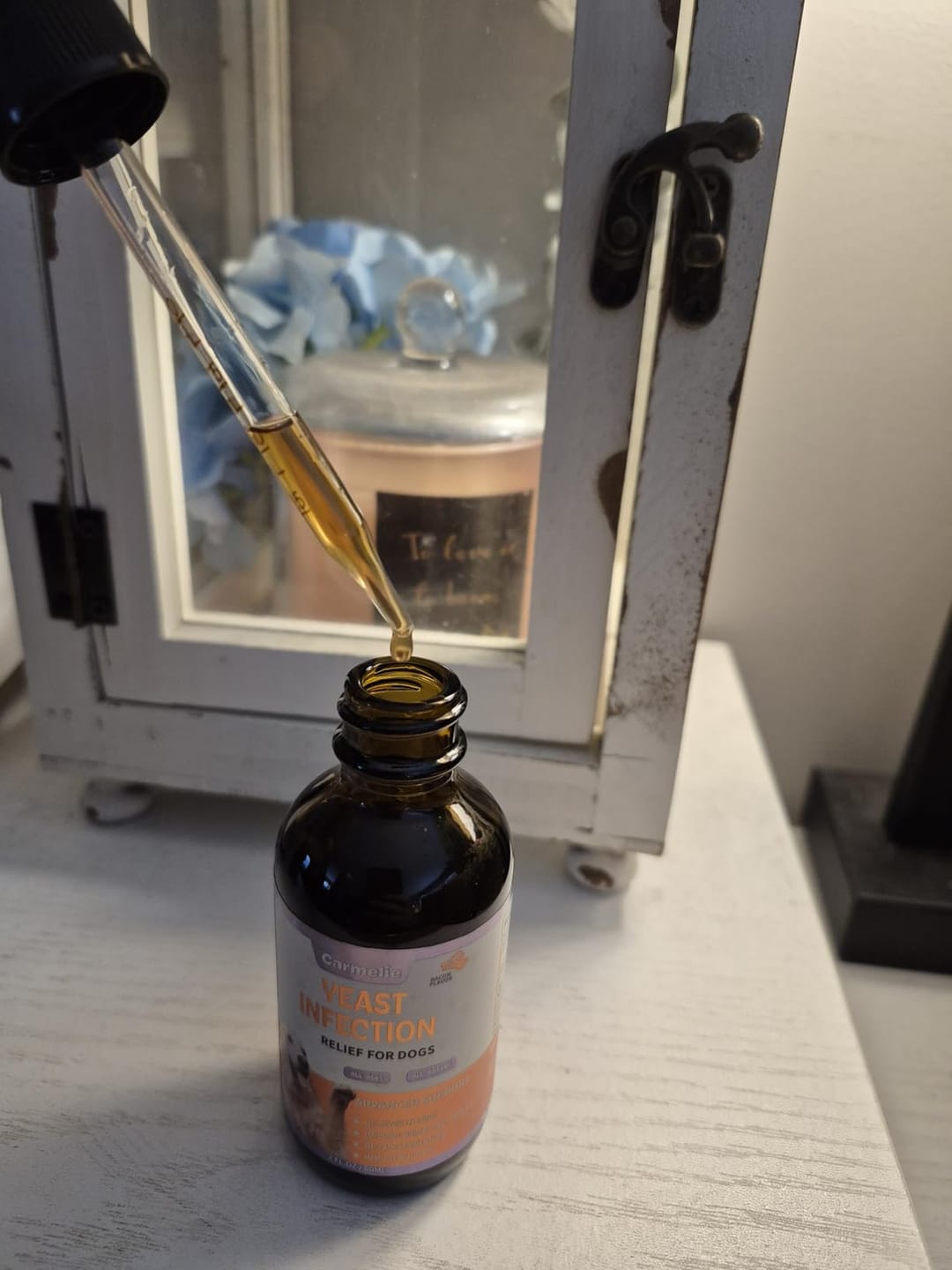 Customer photo review of Fórmula Veterinaria Natural para Eliminar Hongos en Perros