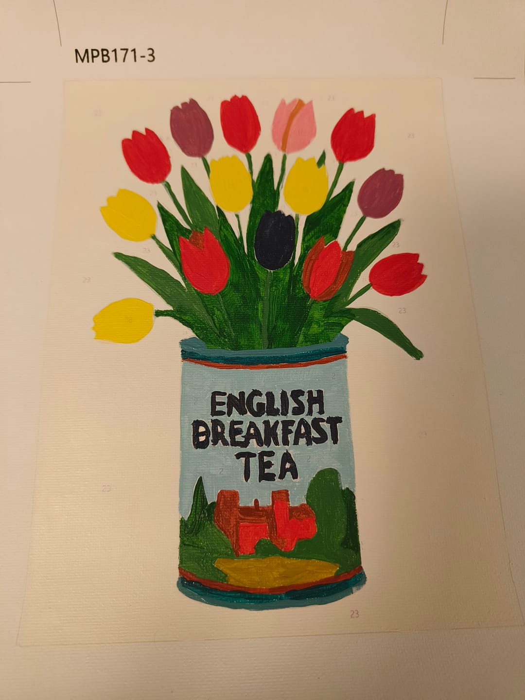Customer photo review of 6 Mini Paintings - Flowers in Cans Set