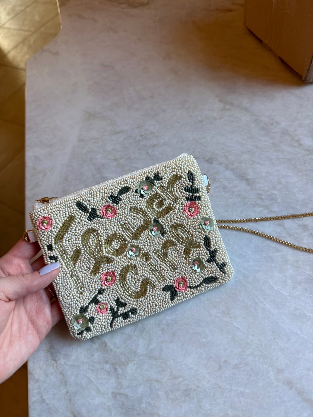 Customer photo review of Darling Flower Girl Crossbody