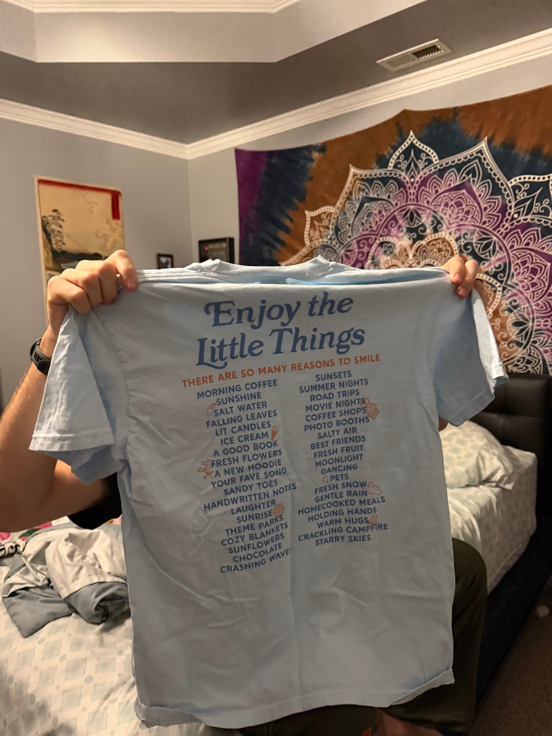 Customer photo review of Enjoy The Little Things List (Back Print)