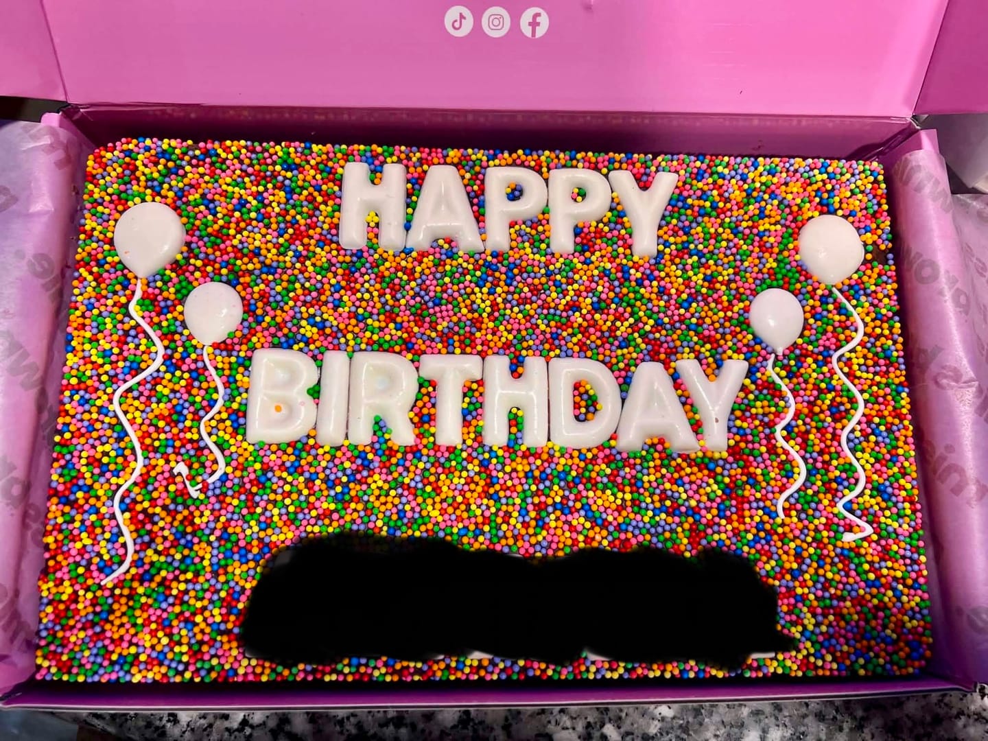 Customer photo review of Birthday Brownie · Large
