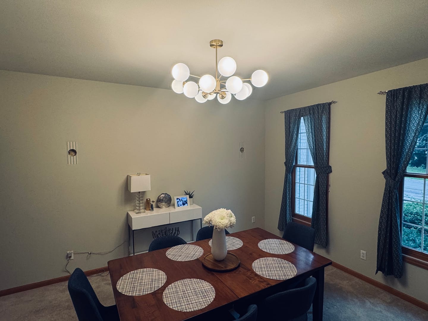 Customer photo review of Opal Glass Globe Sputnik Chandelier