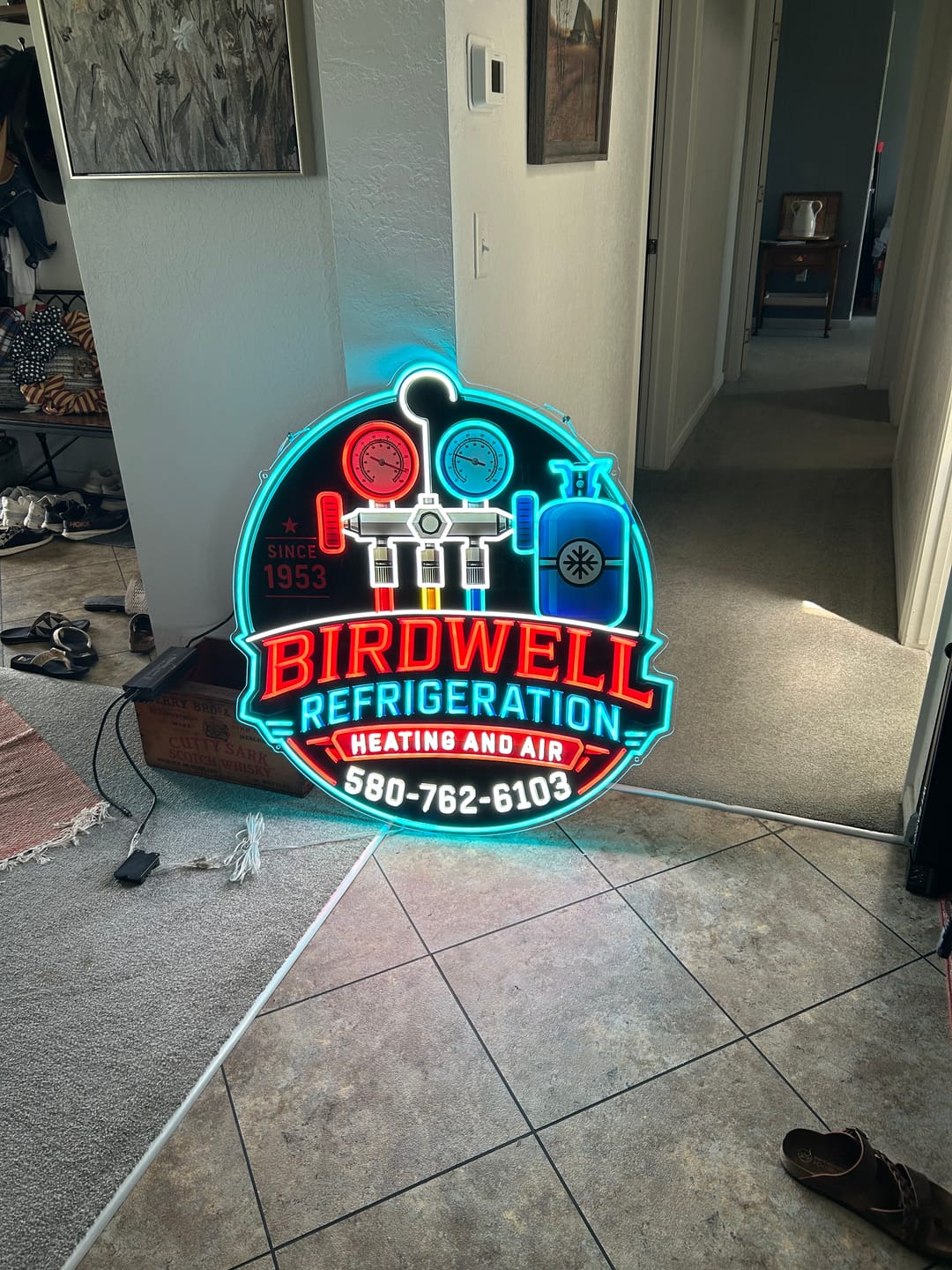 Customer photo review of BIRDWELL REFRIGERATION | LED Neon Sign