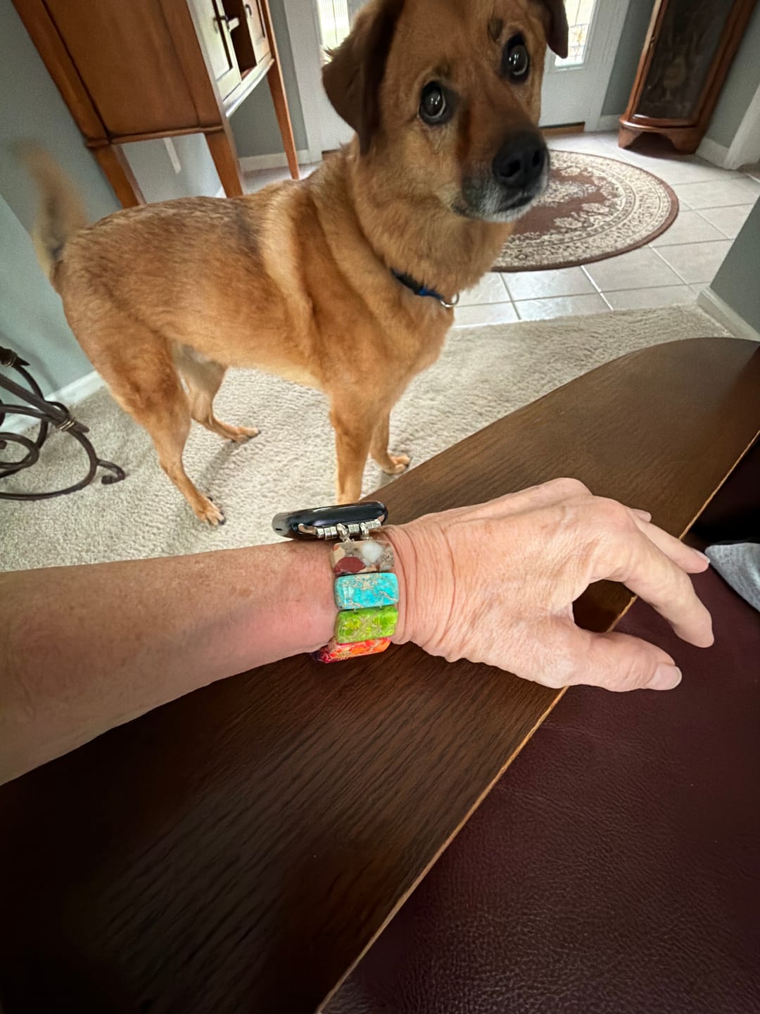 Customer photo review of Chakra Harmony Stretch Apple Watch Strap
