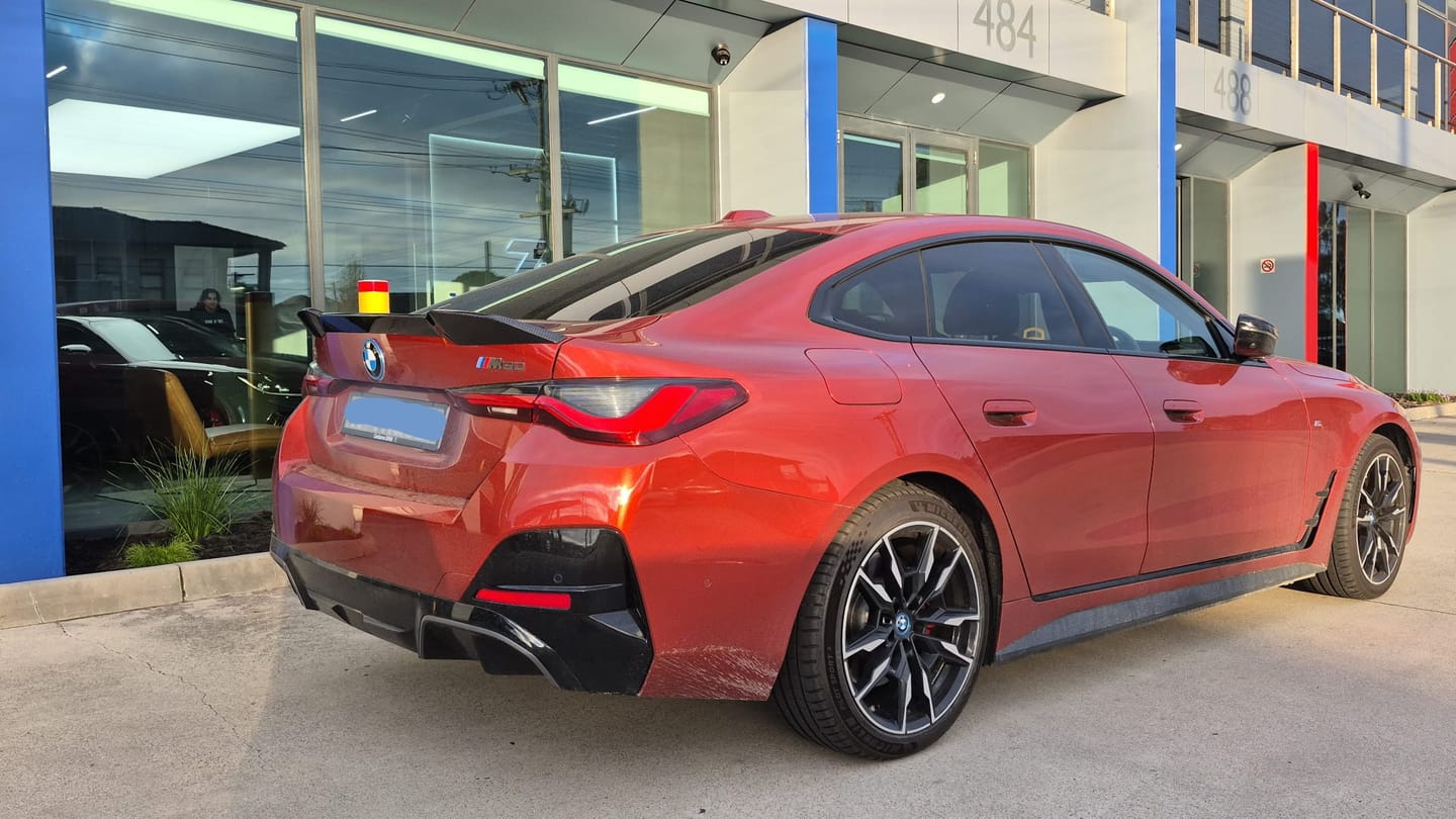 Customer photo review of M Performance Style Pre Pregged Dry Carbon Spoiler for BMW 4 Series Gran Coupe G26 2020+