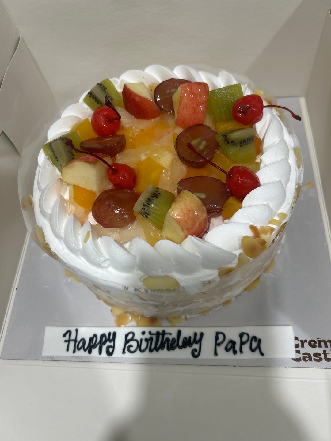 Customer photo review of Fresh Fruit Cake